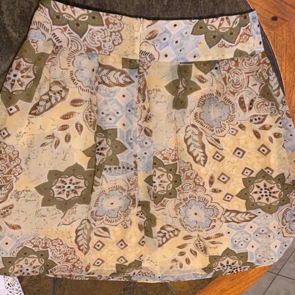 Courtenay A-Line Skirt - Multicolor Floral